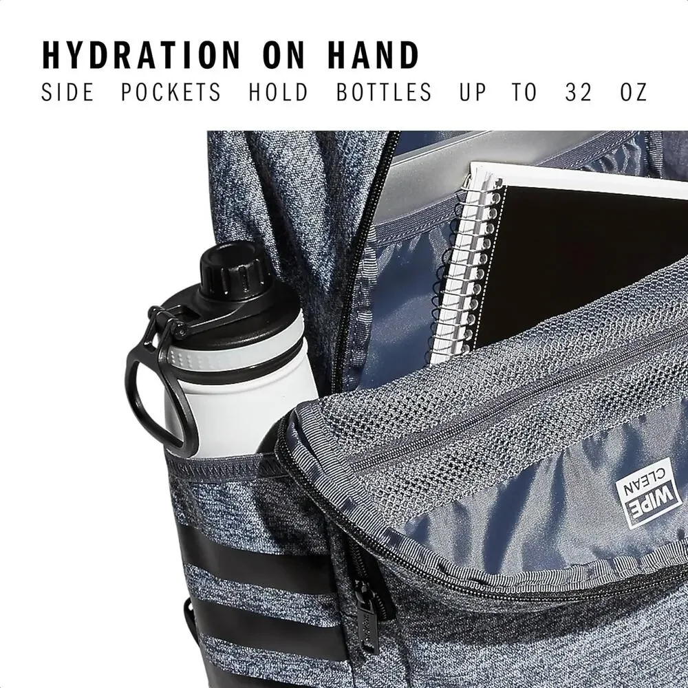 Adidas Backpack Color Gray/Black Shoulder Strap Utility Pockets New